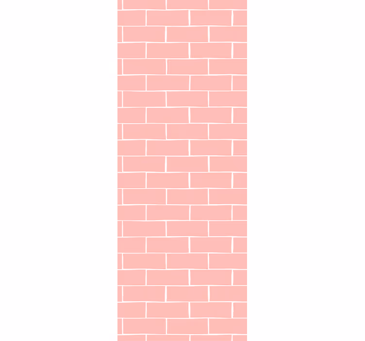 Lyserødt murstensmønster murstenstapet - TenStickers