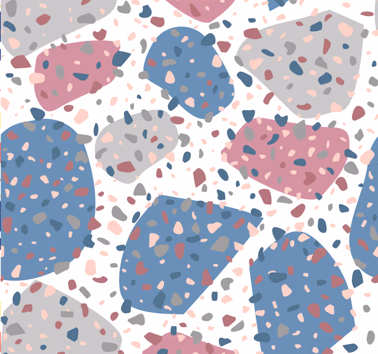 Plettet terrazzo prikket tapet - TenStickers