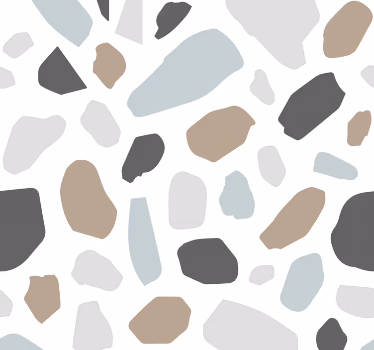Sten tapet grå terrazzo - TenStickers