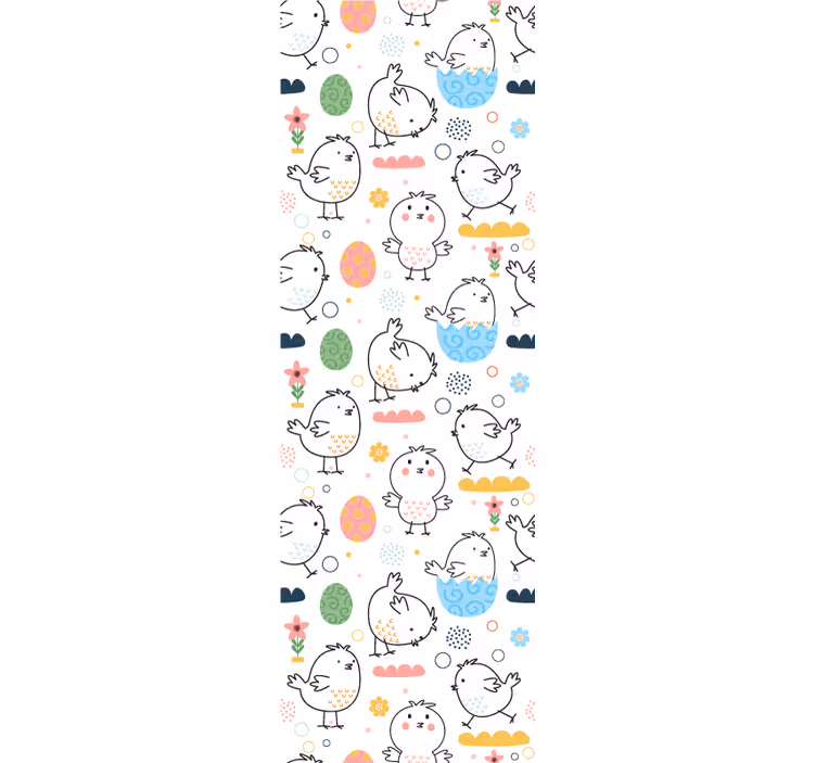 Kylling mønster glæde tapet børneværelset - TenStickers