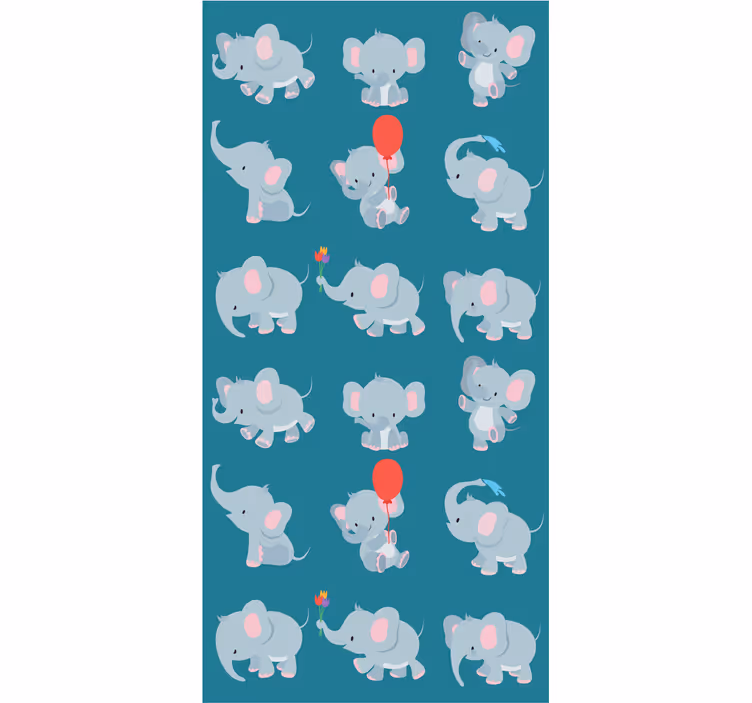 Legende elefanter baby tapet - TenStickers