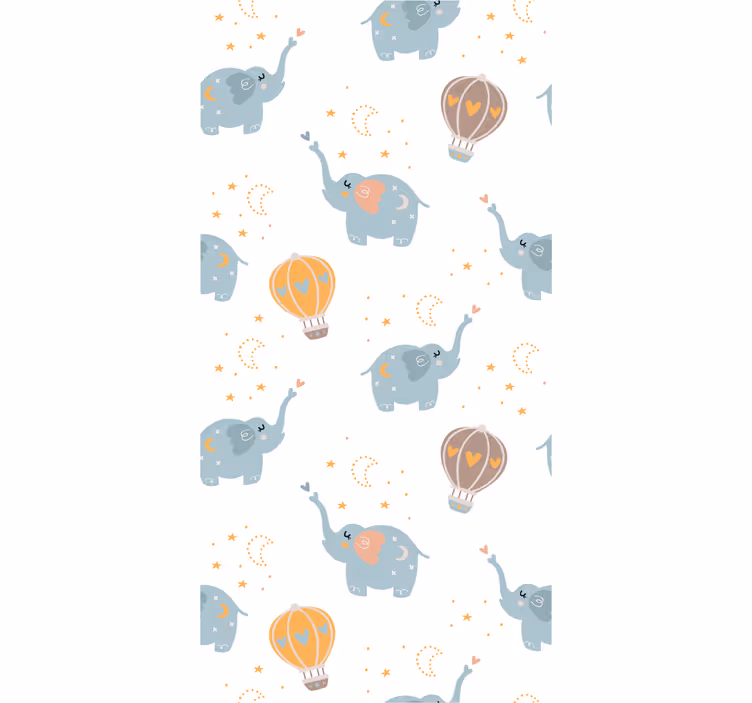 Elefant og balloner dyr tapet - TenStickers