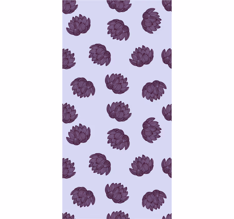 Blomstermønster enkelhed blomster tapet - TenStickers