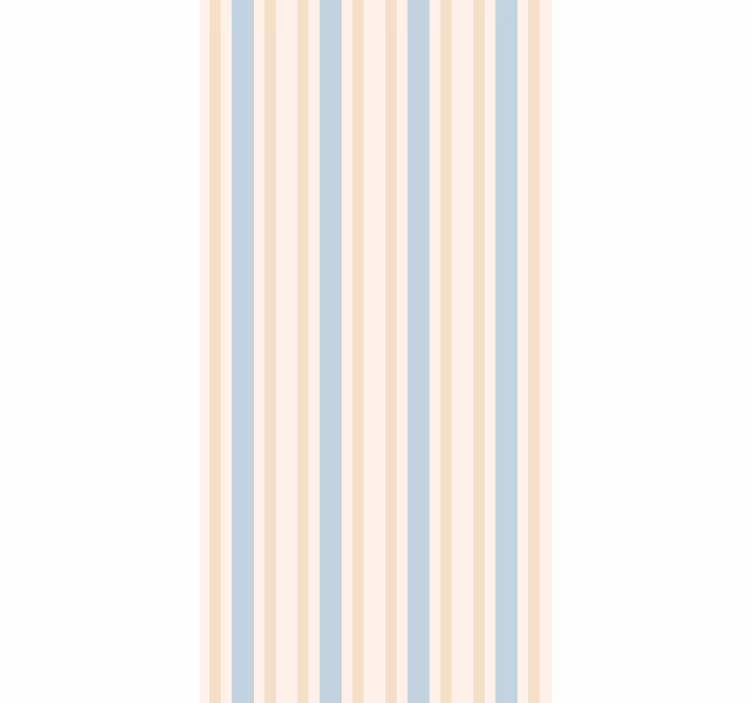 Beige og blå toner lodret tapet - TenStickers