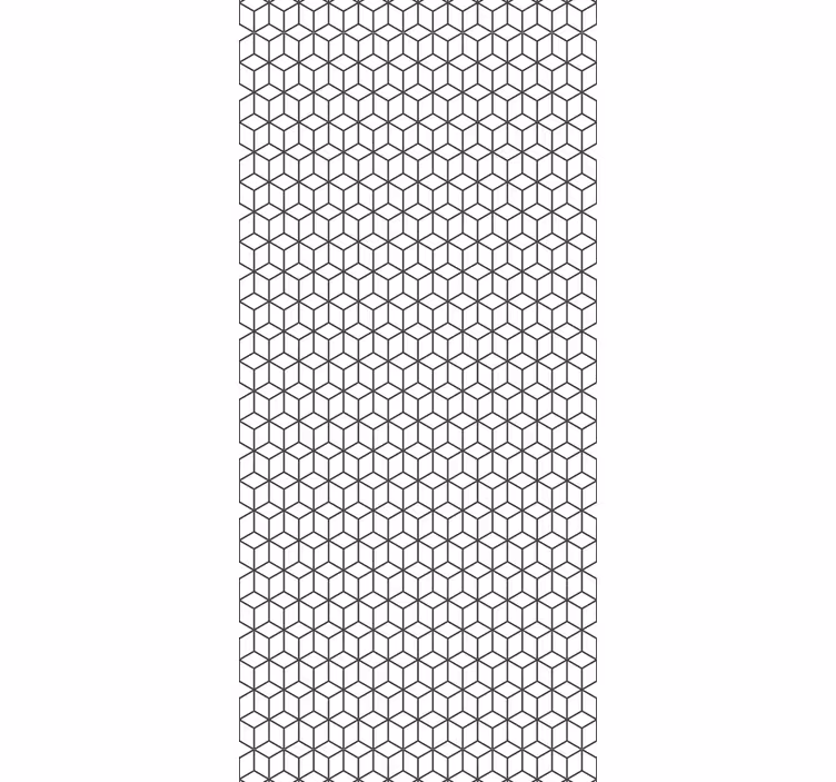 Geometrisk kubisk mønster geometrisk tapet - TenStickers