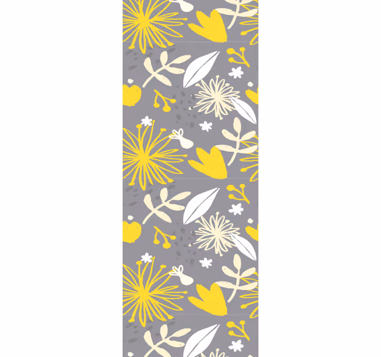 Muntert blomstermønster blomster tapet - TenStickers