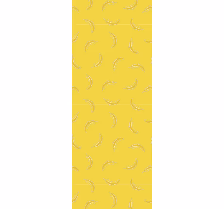 Gule bananer mønster tapet til køkken - TenStickers