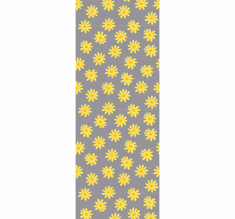 Blomstret solskinsmønster blomster tapet - TenStickers
