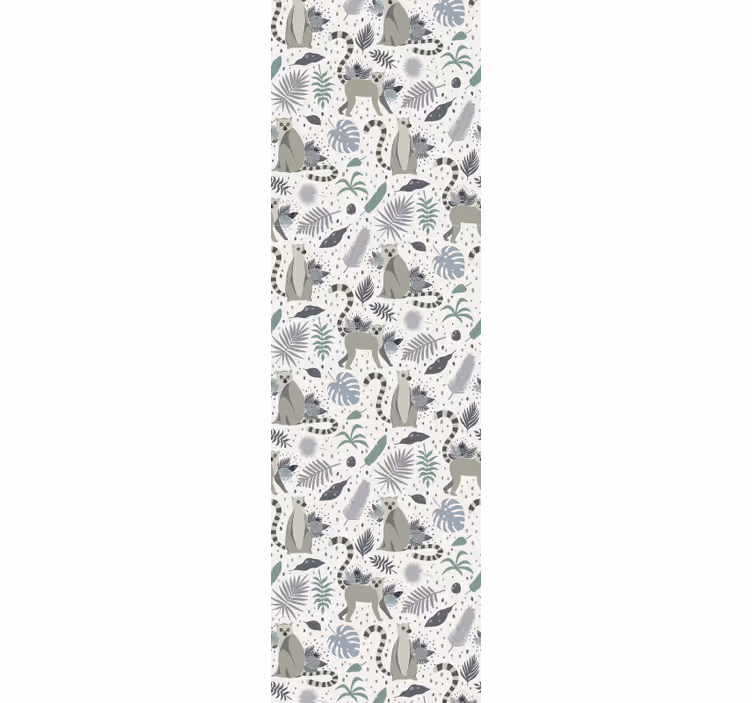 Safaridyrs mønstre tapet med dyr - TenStickers