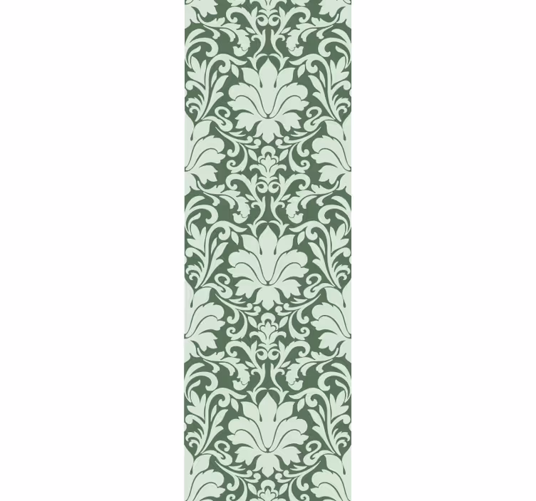 Elegant løvmotiv blomstret tapet - TenStickers