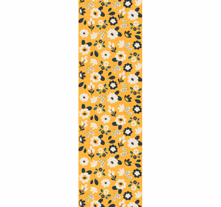 Lyse gule og hvide blomster tapet - TenStickers