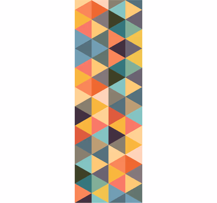Farverige trekanter geometrisk tapet - TenStickers