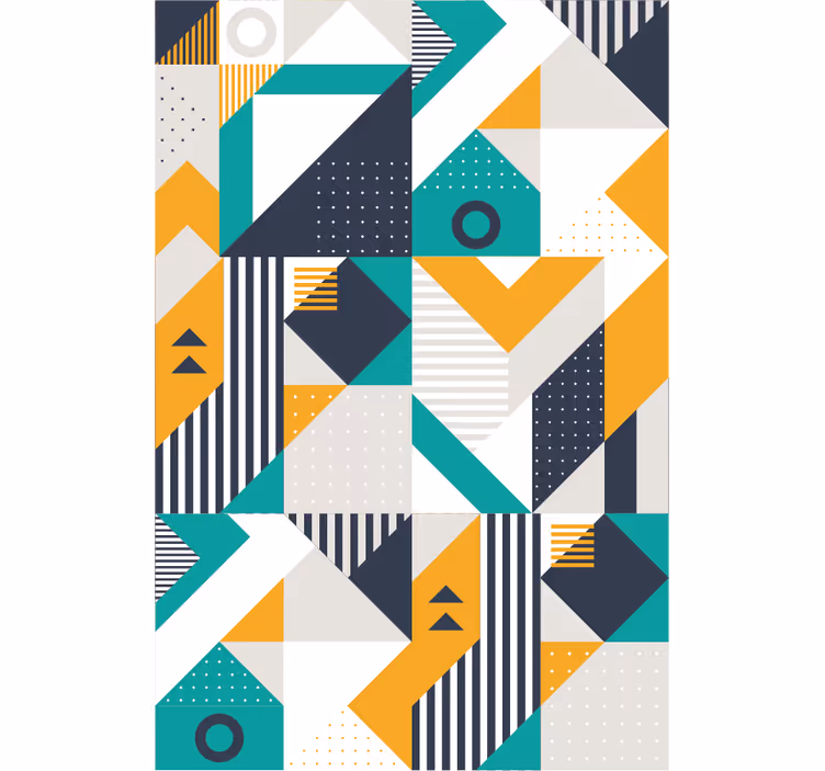 Geometrisk ensemble geometrisk tapet - TenStickers
