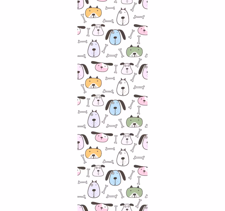 Tapet med hunde i tegneserievenner - TenStickers