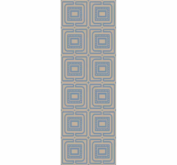 Geometriske retro firkanter geometrisk tapet - TenStickers