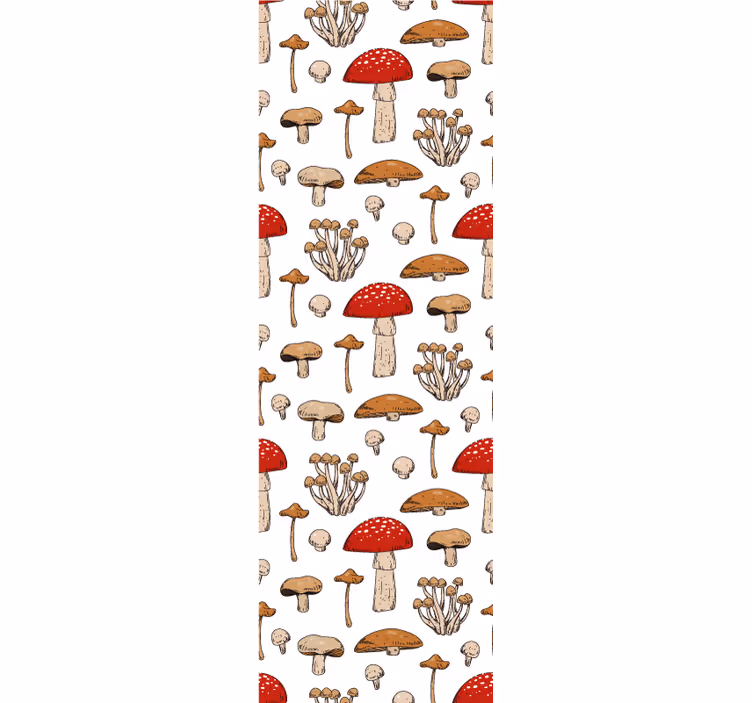 Gule og røde svampe tapet - TenStickers