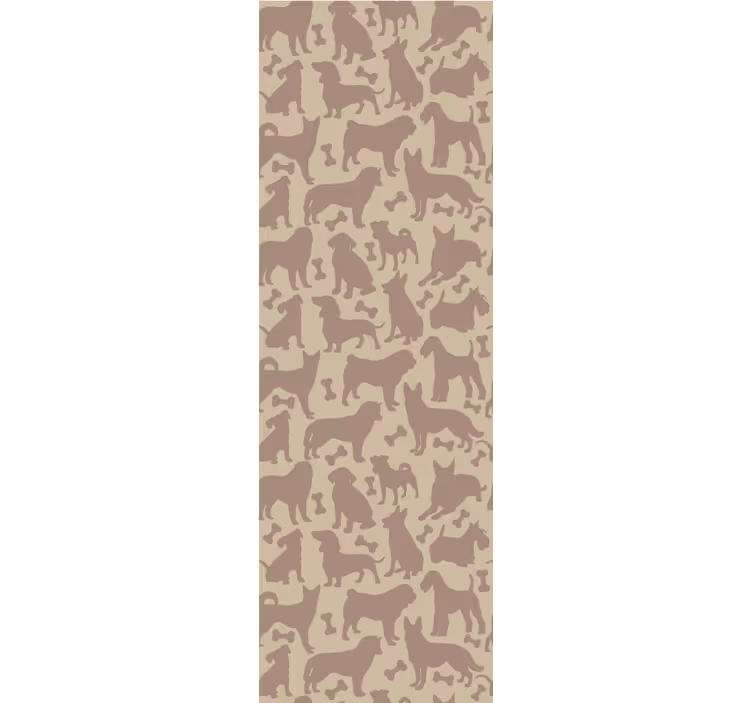 Kattemotiver tapet med hunde - TenStickers