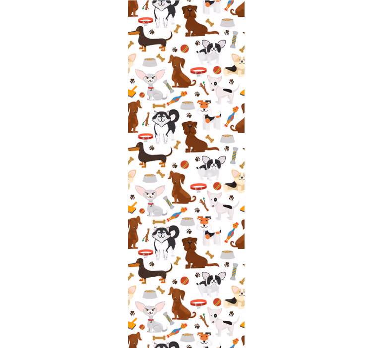 Søde blandede hundehvalpe tapet med hunde - TenStickers