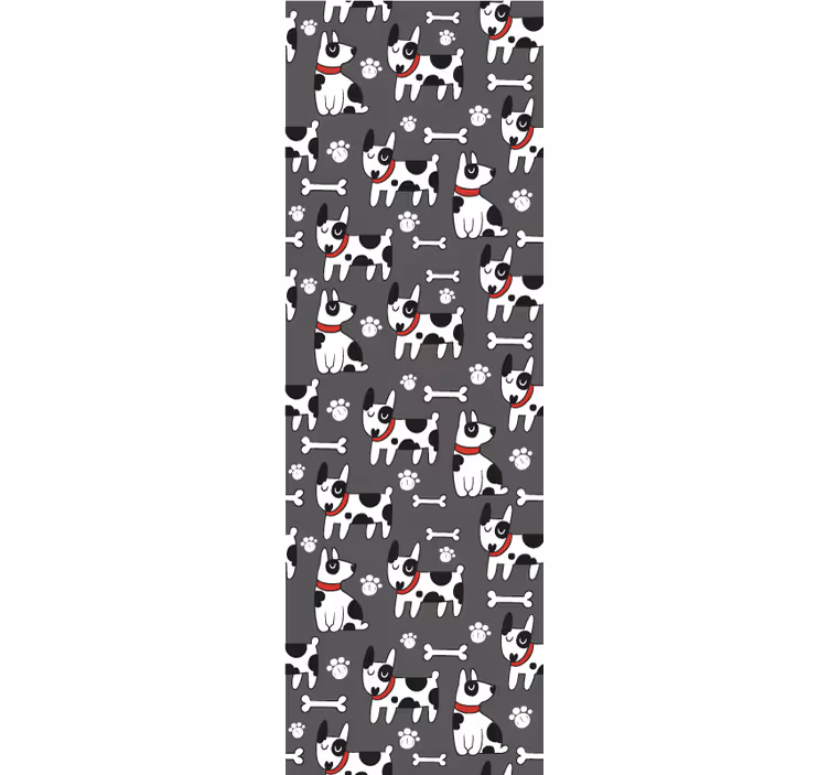 Legende hunde illustration tapet med hunde - TenStickers