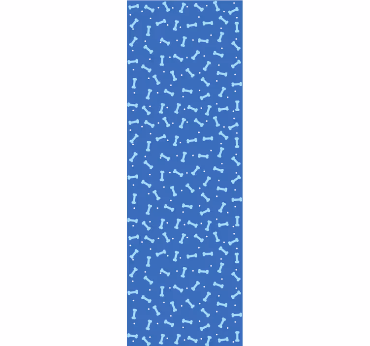 Geometrisk knoglemotiv tapet med hunde - TenStickers
