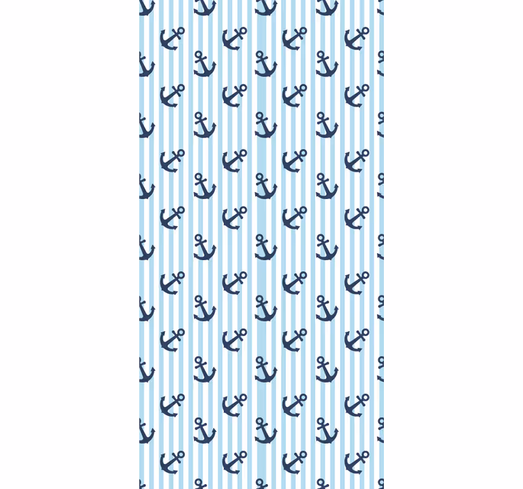 Nautiske ankre stribet tapet - TenStickers