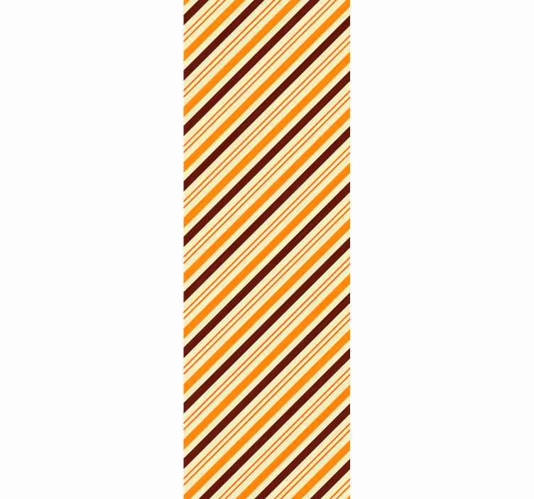 Retro orange og brunt mønster tapet - TenStickers