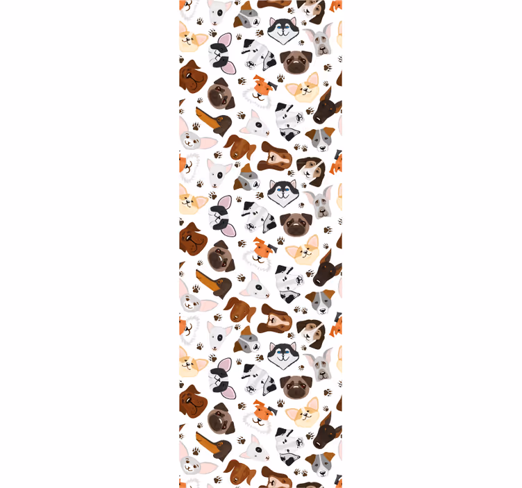 Hundesamling tapet med hunde - TenStickers