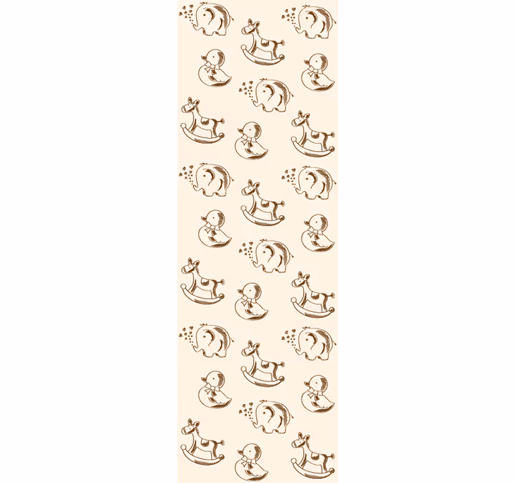 Legende dyreskitser baby tapet - TenStickers