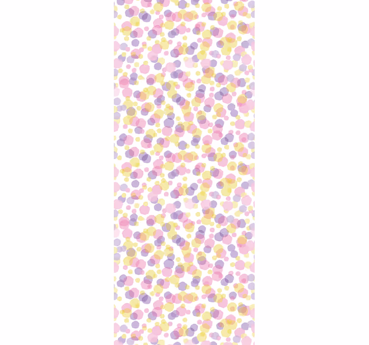 Flerfarvet polka prikket tapet - TenStickers