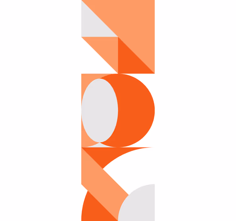 Geometrisk cirkelfusion geometrisk tapet - TenStickers