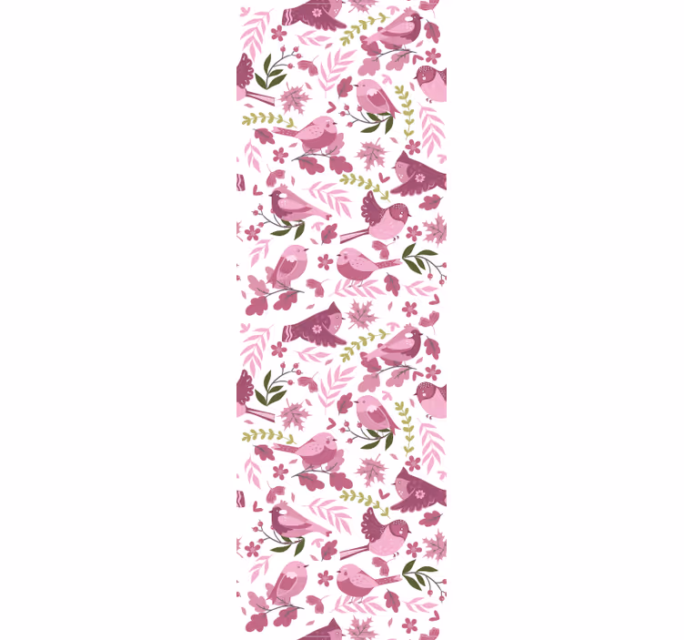Fugl illustration tapet med fugle - TenStickers