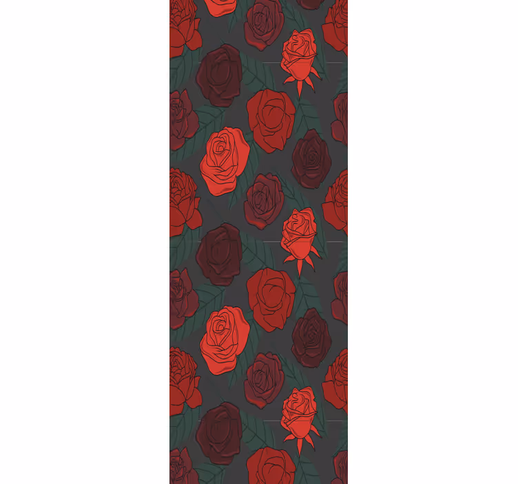 Rosenrød elegance blomster tapet - TenStickers