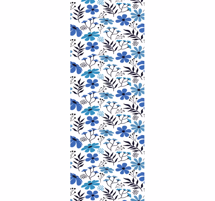 Blomsterbotaniske billeder blomster tapet - TenStickers