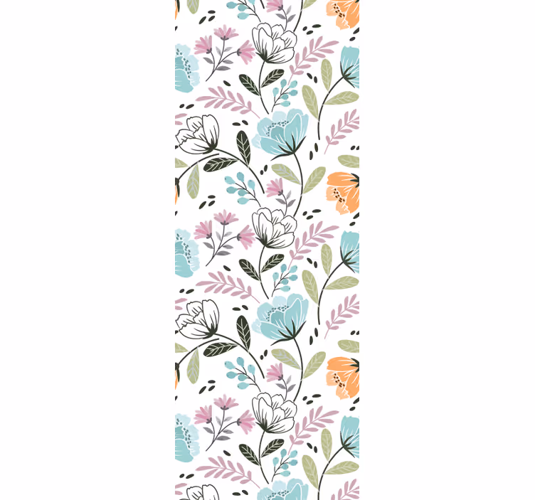 Forskellige planter og blomster blomst tapet - TenStickers