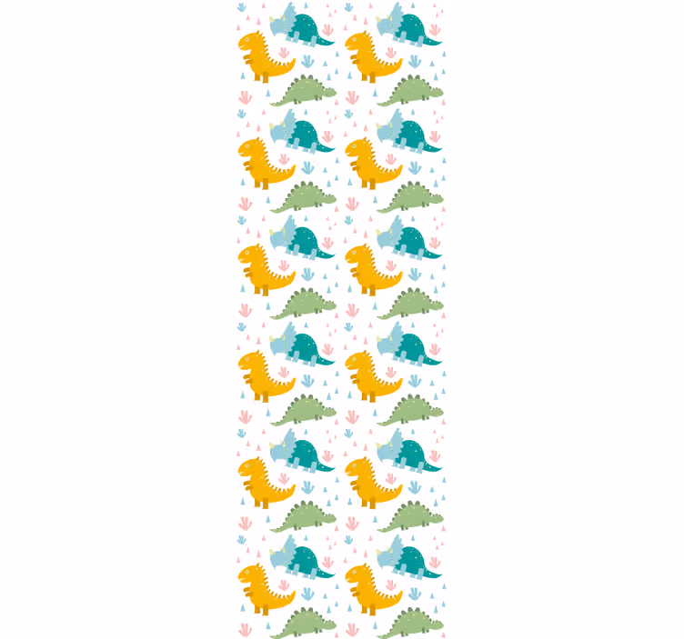 Dinosaur parade dinosaur tapet - TenStickers