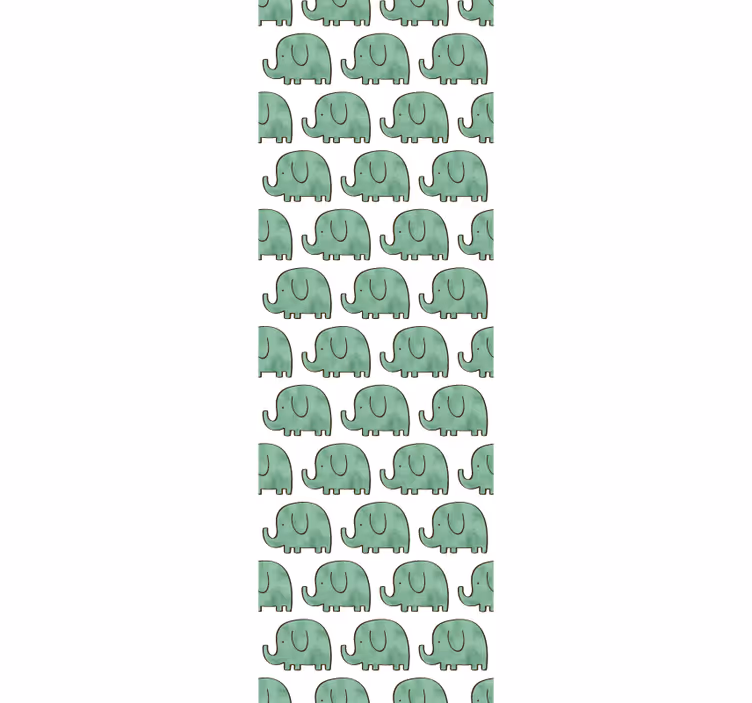 Charmerende elefanter elefant tapet - TenStickers