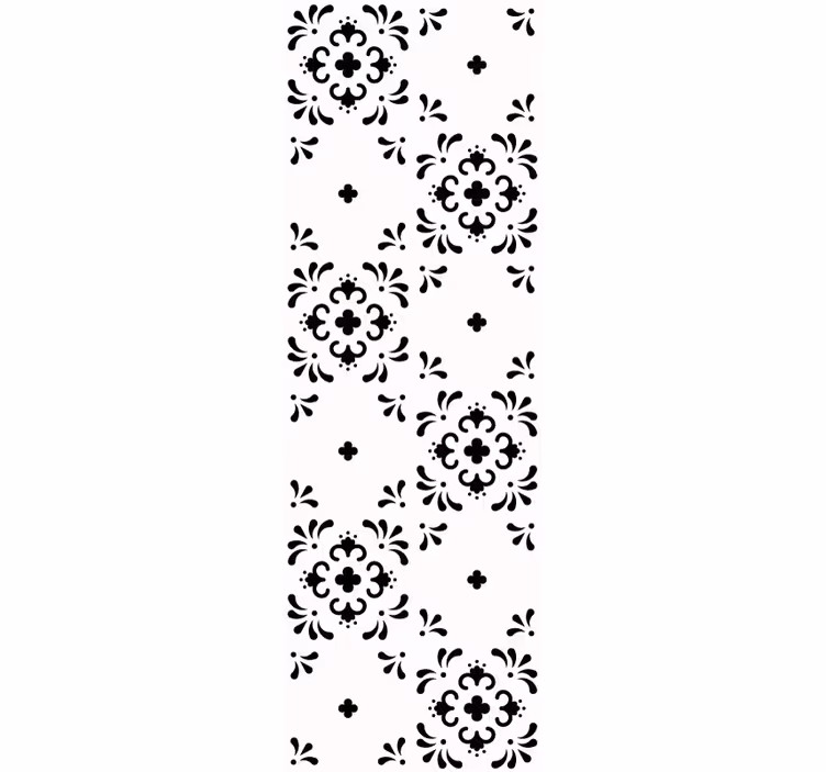 Sorte polske blomsterfirkanter blomstertapet - TenStickers