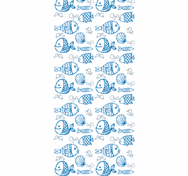 Akvatiske venner tapet med fisk - TenStickers