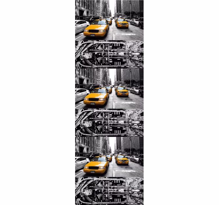 Gul taxa nyc collage new york tapet - TenStickers