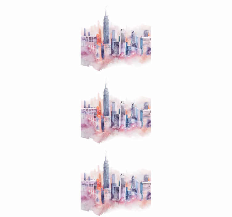 Urban akvarel by tapet - TenStickers