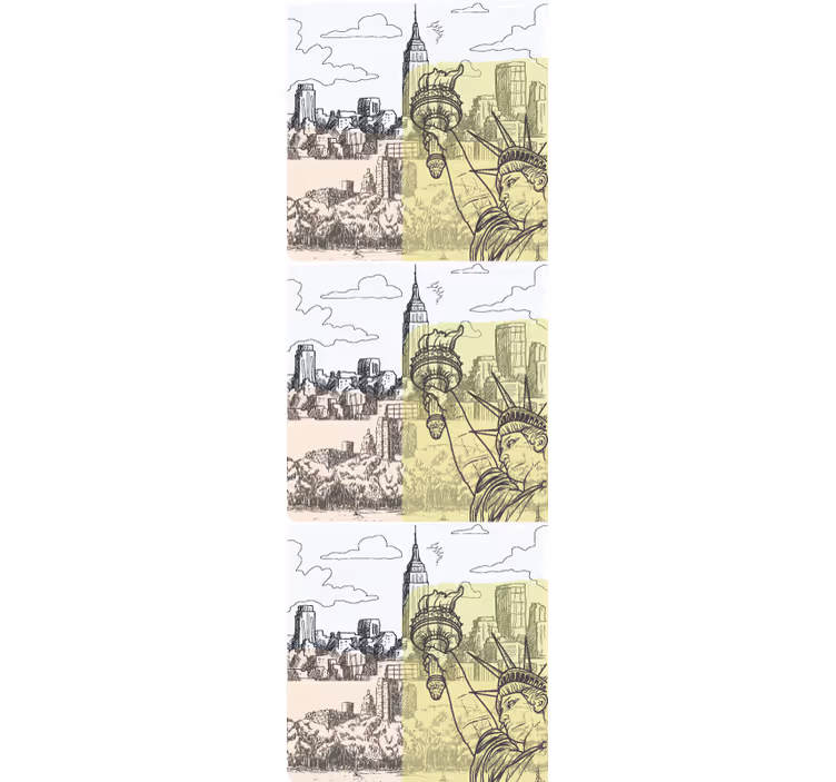 Urban skitse design by tapet - TenStickers