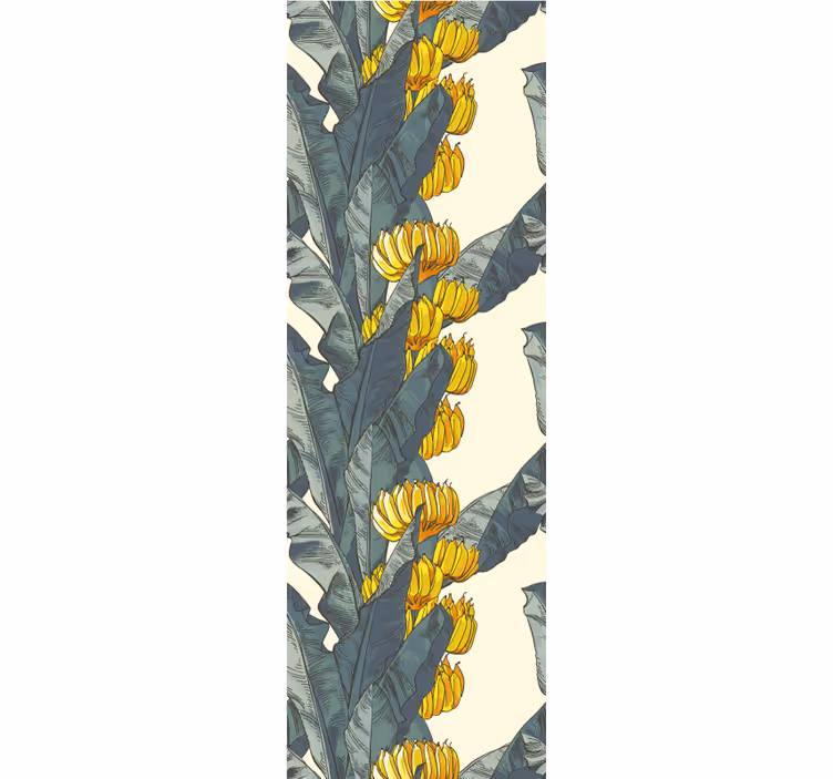 Bananblade blomster natur tapet - TenStickers