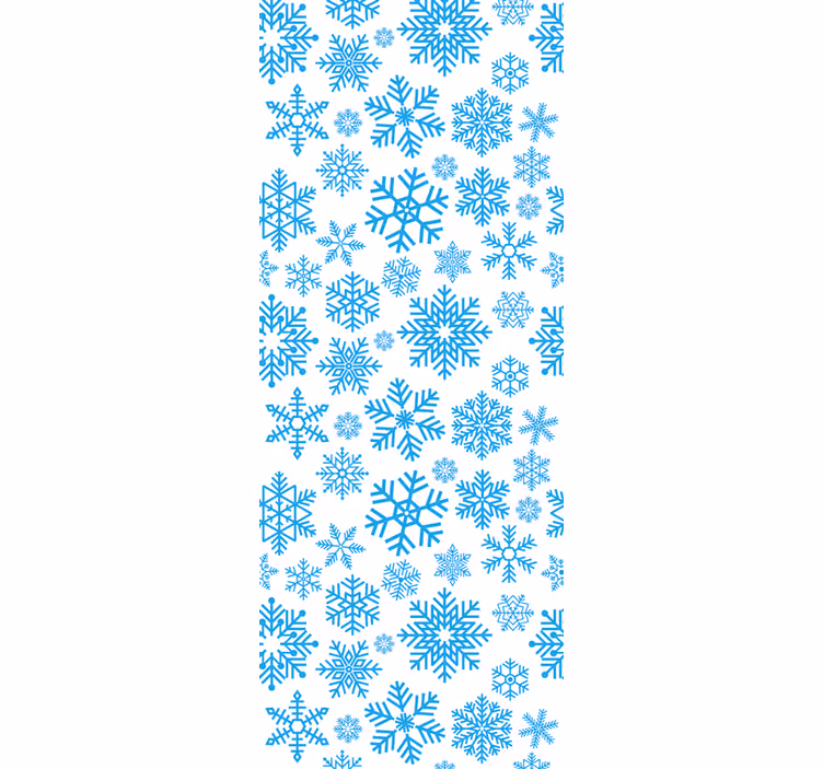 årstidens snefnug-motiv juletapet - TenStickers