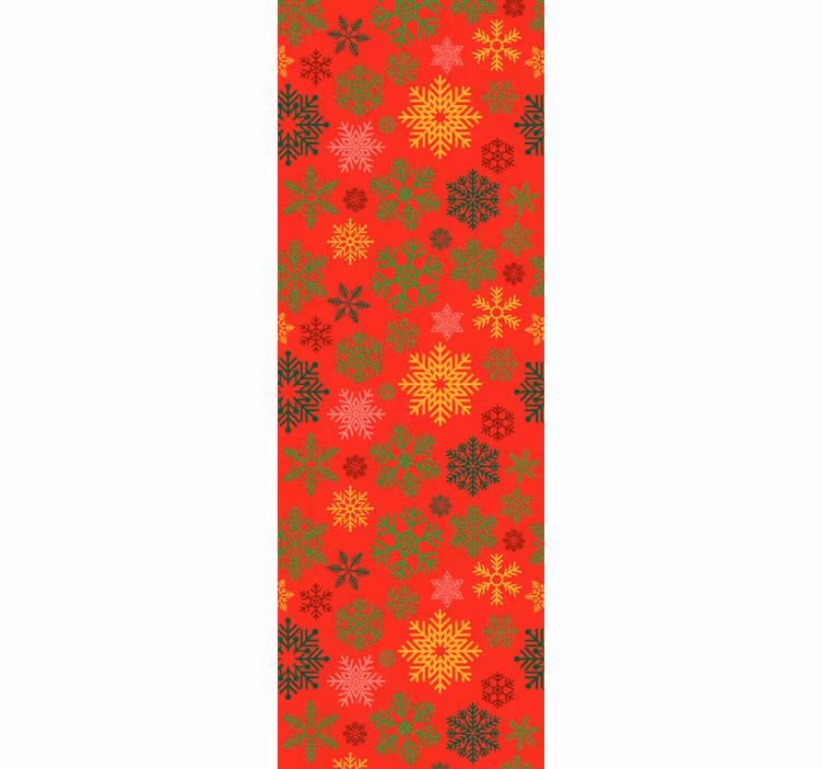 Festligt snefnug mønster juletapet - TenStickers