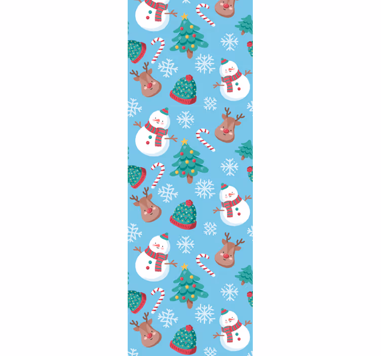 Julens mønster juletapet - TenStickers