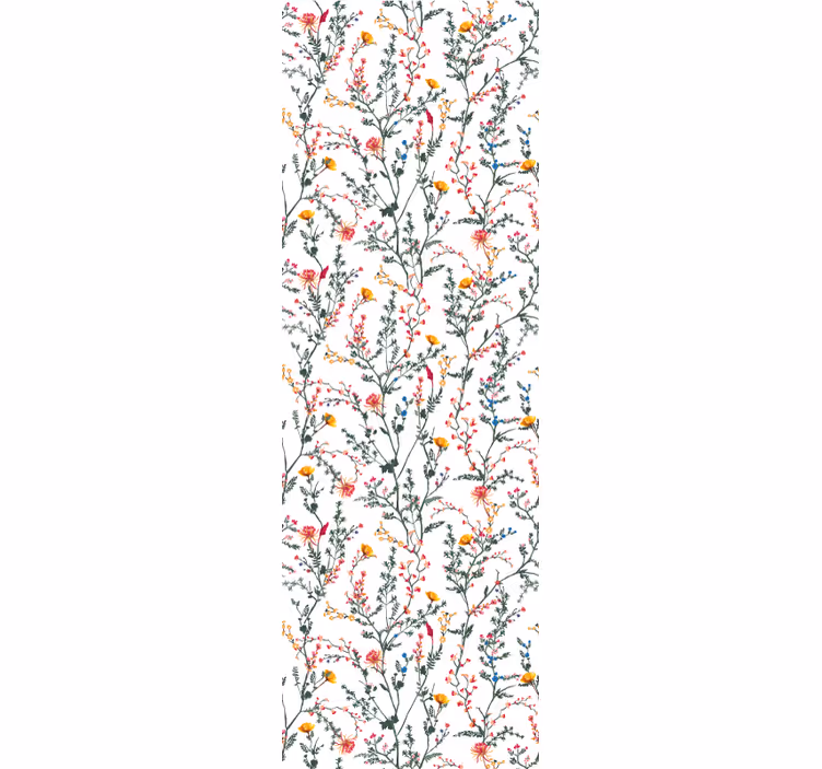 Floral botanisk spredning blomster tapet - TenStickers