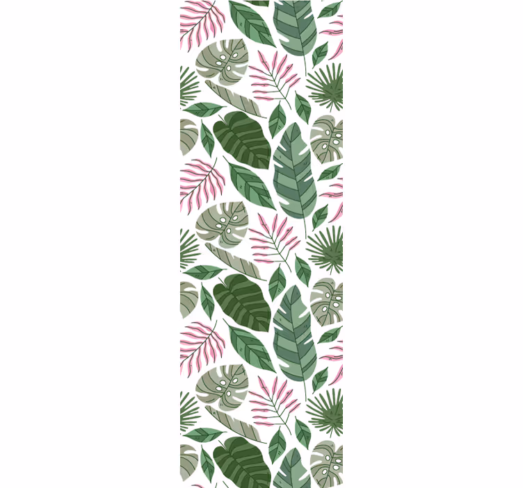 Bladrige botaniske mønstre natur tapet - TenStickers