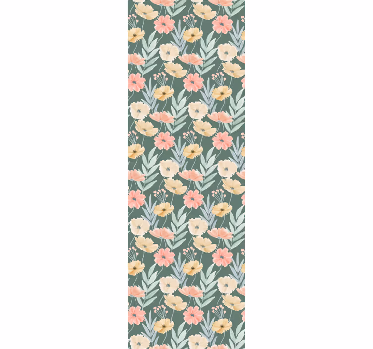 Blomsterprint blomster tapet - TenStickers
