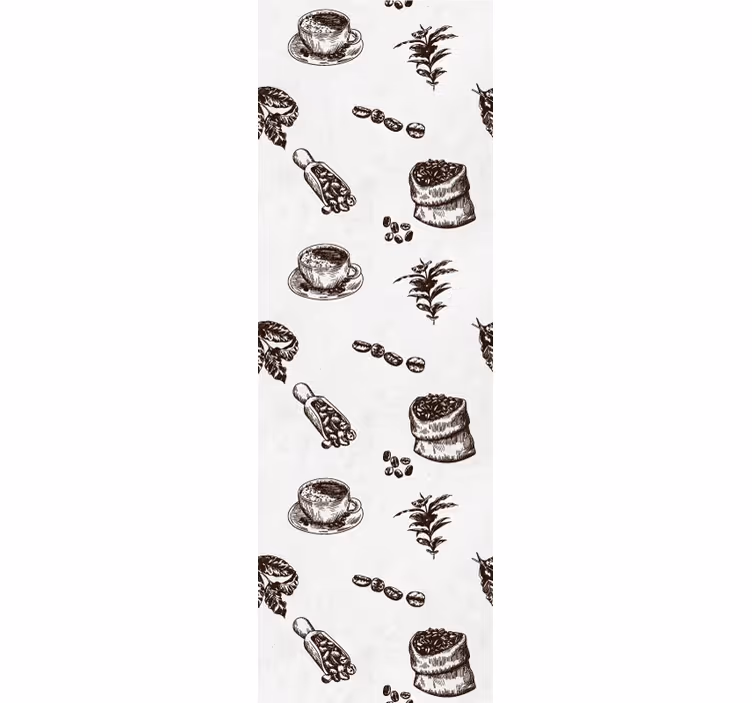 Koffein motiver tapet kunst - TenStickers