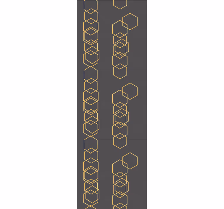 Geometrisk lineært design geometrisk tapet - TenStickers